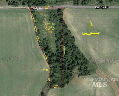 Aerial overview of property's location featuring property parcel outlined