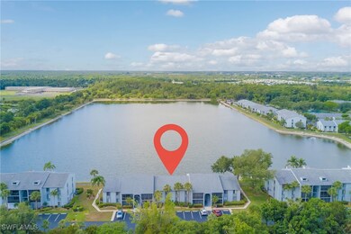 Aerial view of a nearby body of water