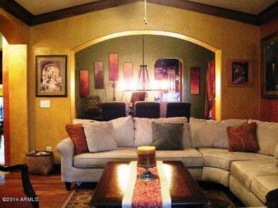Living room to dining room view