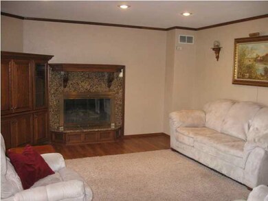 Gas fireplace and built-in TV cabinet