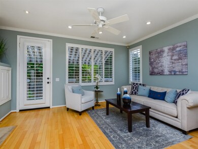 Home is light and bright with plantation shutters 