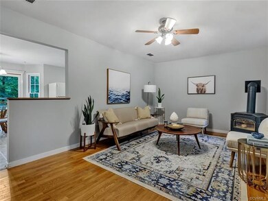 Nice open floor plan from family room to kitchen! 