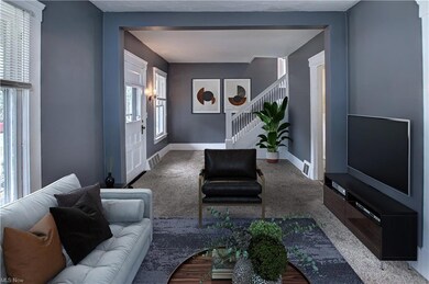 Family room located off the kitchen and dining room.