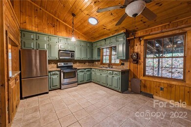 View from main entrance into kitchen.
