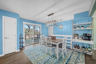 Breakfast room with newer flooring and lights