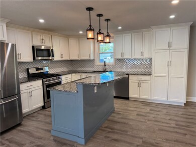 beautiful kitchen, new microwave