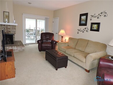 Family Room with Corner Fireplace!