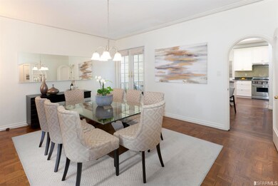 Formal dining room  with French Doors to the deck 