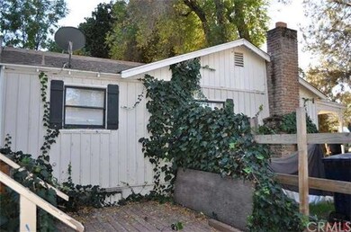 Side view of old house in the front.
