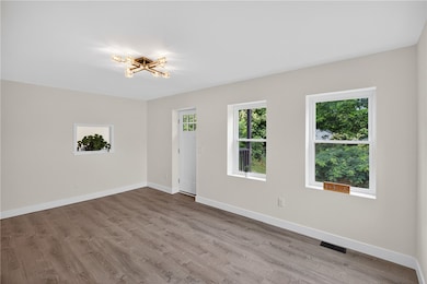Living Room with Peep Through Window
