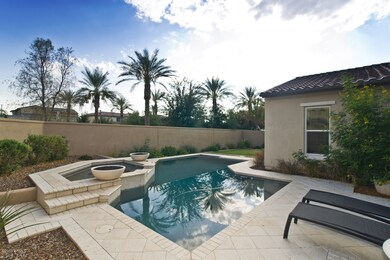 Pool view overlooking yard