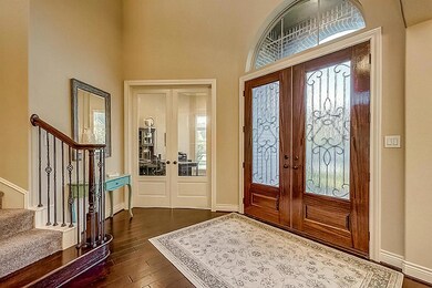 Private study with glass French doors
