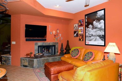 68th St Cozy family room with fireplace