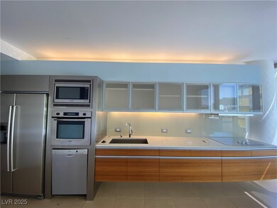 Kitchen with appliances with stainless steel finis