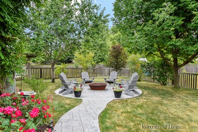 STAMPED CONCRETE FIREPIT PATIO