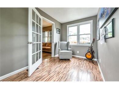 The den off of the living room is great for a home