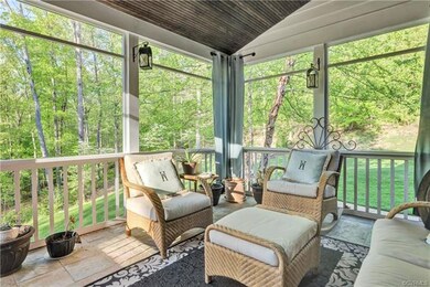This home has a screened porch off the kitchen and