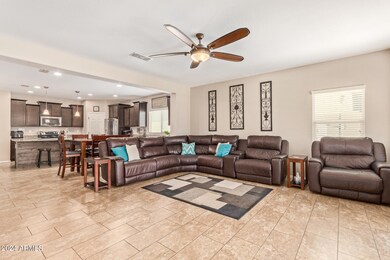 Open concept kitchen and living room
