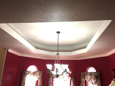 Dining room coffered ceiling
