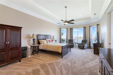 Large Master Bedroom with Trey ceiling and beautif
