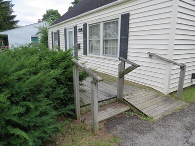 Deck with ramp and steps on the front
