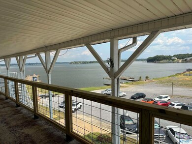 Lake view from condo, new railing being installed