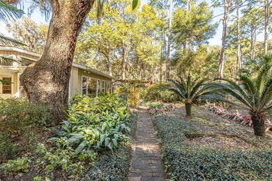 Walkway in backyard