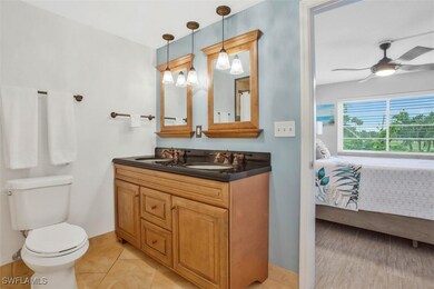 En suite bath with double vanity and walk in shower