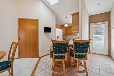 Breakfast bar and kitchen