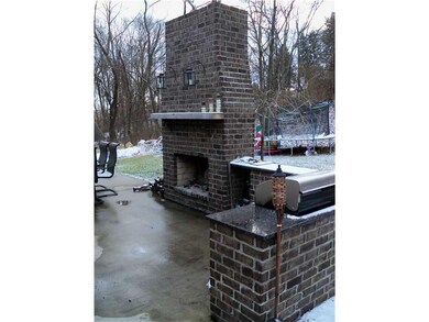 Exterior Back. Concrete Patio has Brick Cooking St