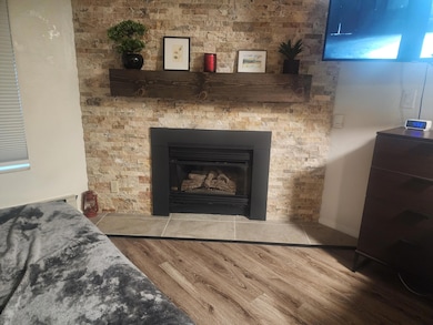 Fireplace w/New Rock Surround