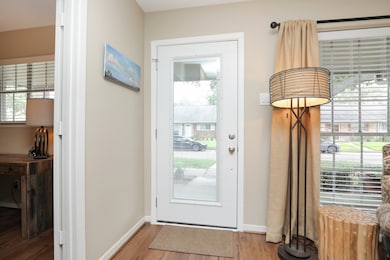 This new front door has insulated glass door with