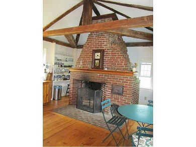 Kitchen, Rebuilt chimney with open...