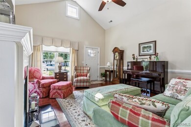 Living room featuring hardwood / wood-style floori