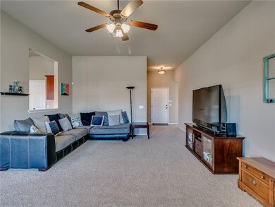 View from living room back towards entry