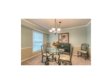 Bright dining room.