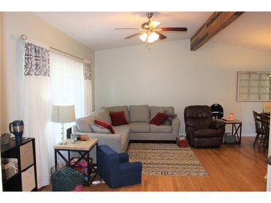 This is the view of the living room from just insi