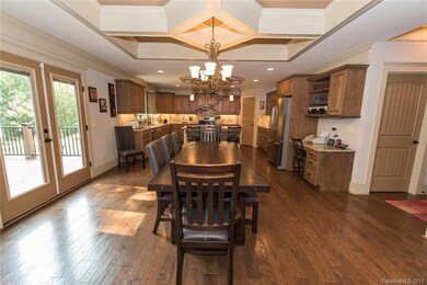 The kitchen flows nicely into the dining room and 