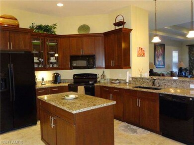 Kitchen with island, upgraded cabinets.