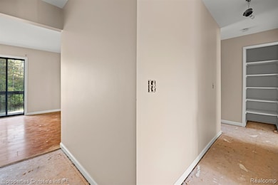 Hallway with baseboards