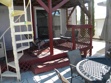 Back Covered Patio & Sprial Steps
