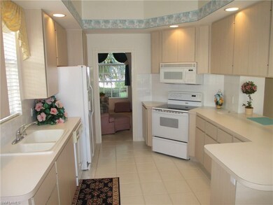 Kitchen is light and bright