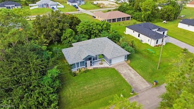 Aerial view of residential area