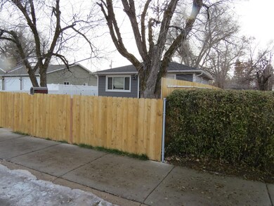 fenced front yard