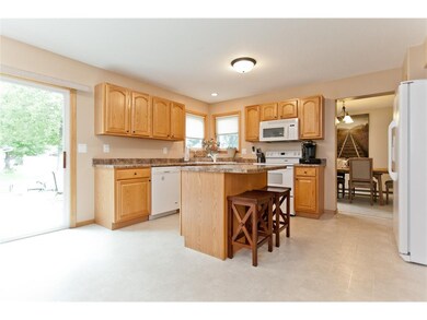 Spacious kitchen &dining area.