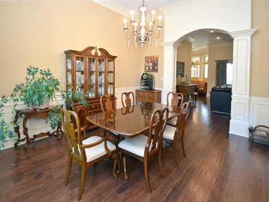 Formal dining room with extensive millwork and cus