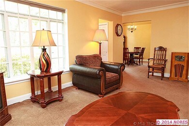 A view to the entry foyer and dining room.