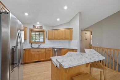 Kitchen with Window Overlooking Front Porch