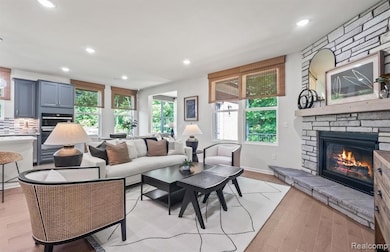 Gathering Room Features Gas Fireplace