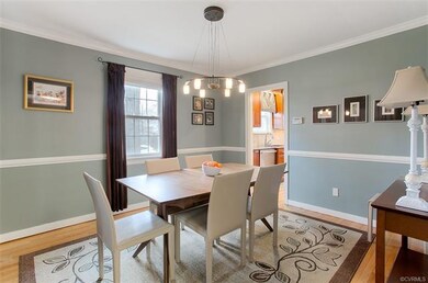 Dining room with wood floors